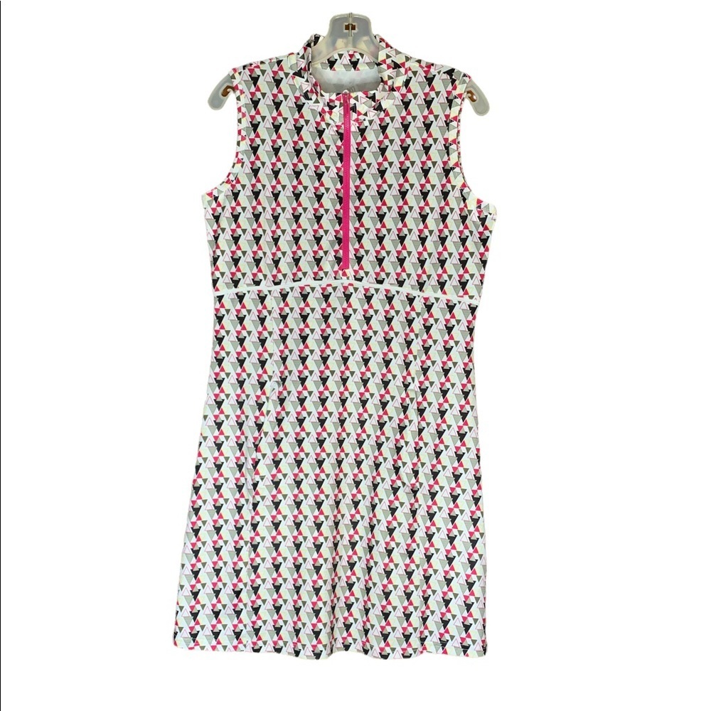 Ggblue Carrie Triangle Patterned Sleeveless Golf Dress Nwt Size S